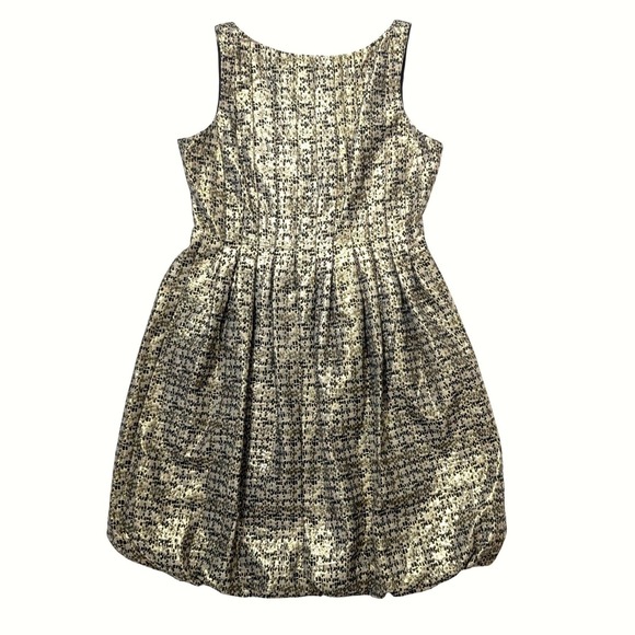 Maggy London Dresses & Skirts - Maggy‎ London Metallic Gold Bubble Hem Mini Cocktail Dress Pockets Size 10